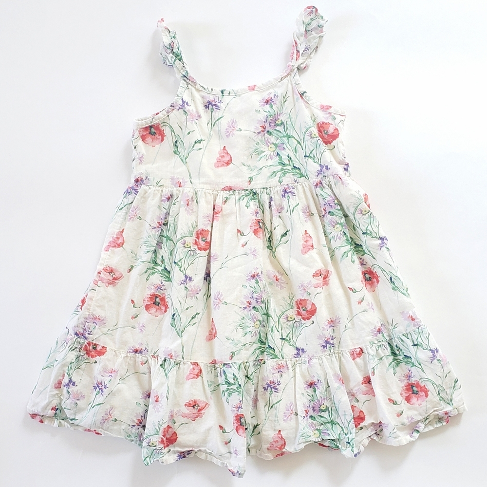 Sz 4 Baby GAP 100% Cotton Floral Print Dress